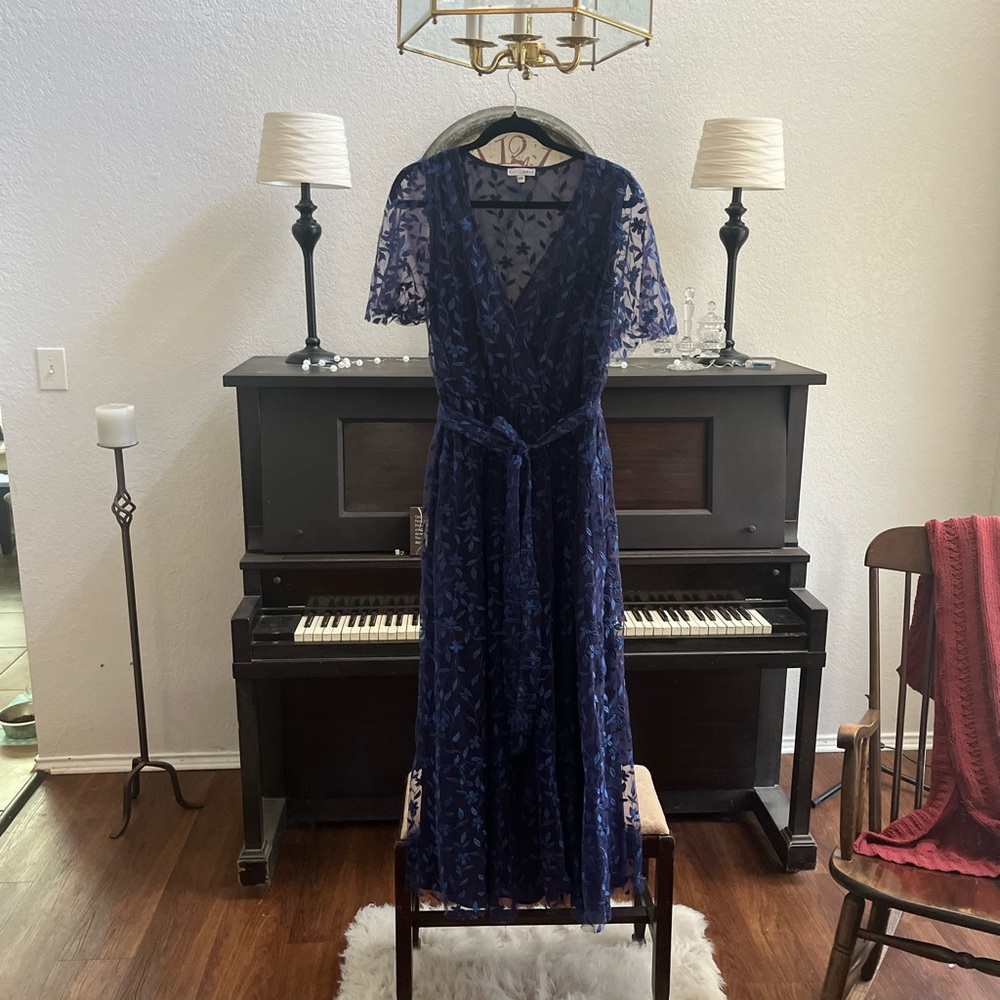Baltic Born Navy Blue Lace Wedding Dress